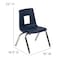 Flash Furniture Advantage Navy Student Stack School Chair, 12" ADV-SSC-12NAVY - alternate 3